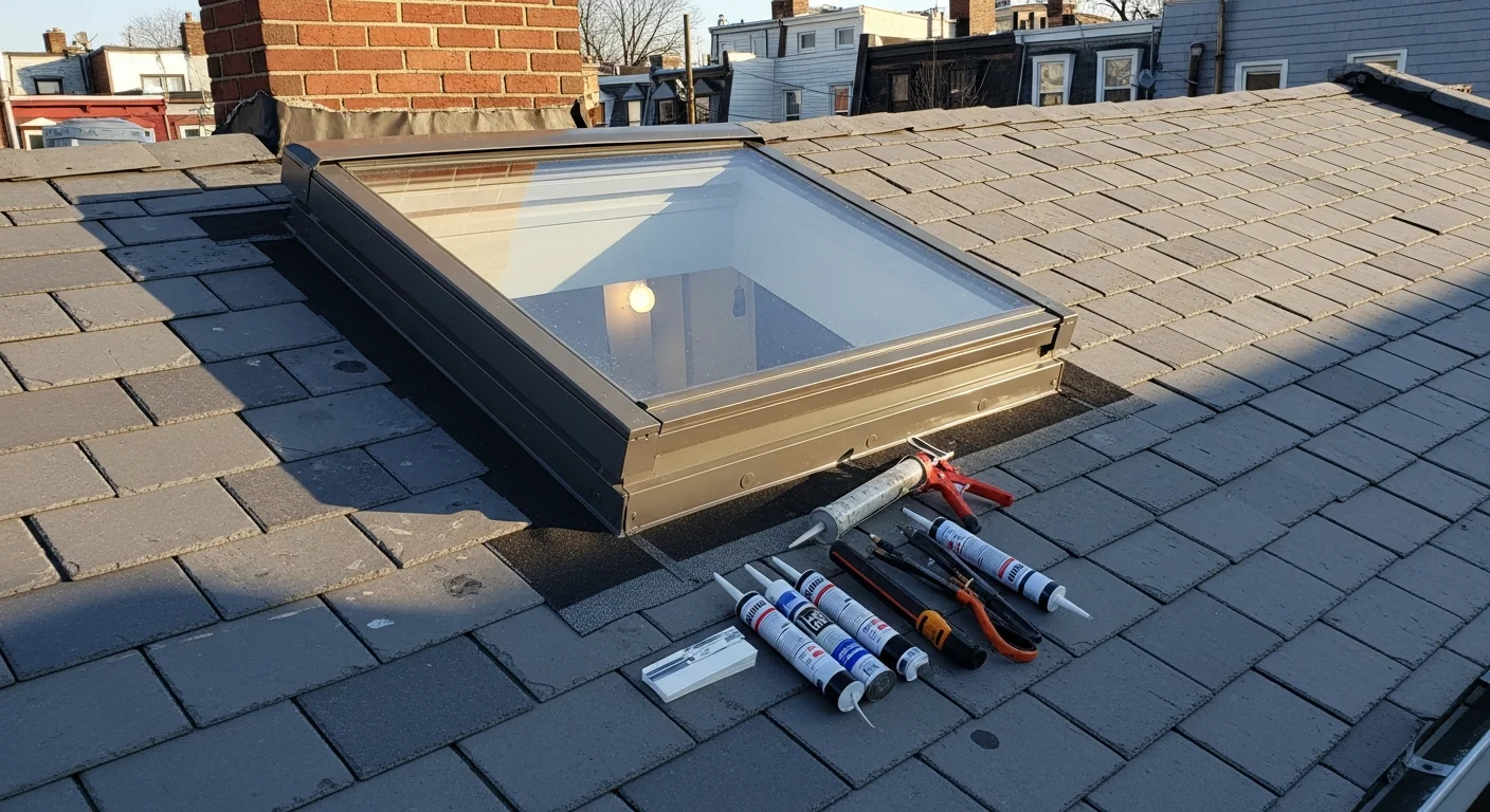 New skylight installed on residential roof in Philadelphia